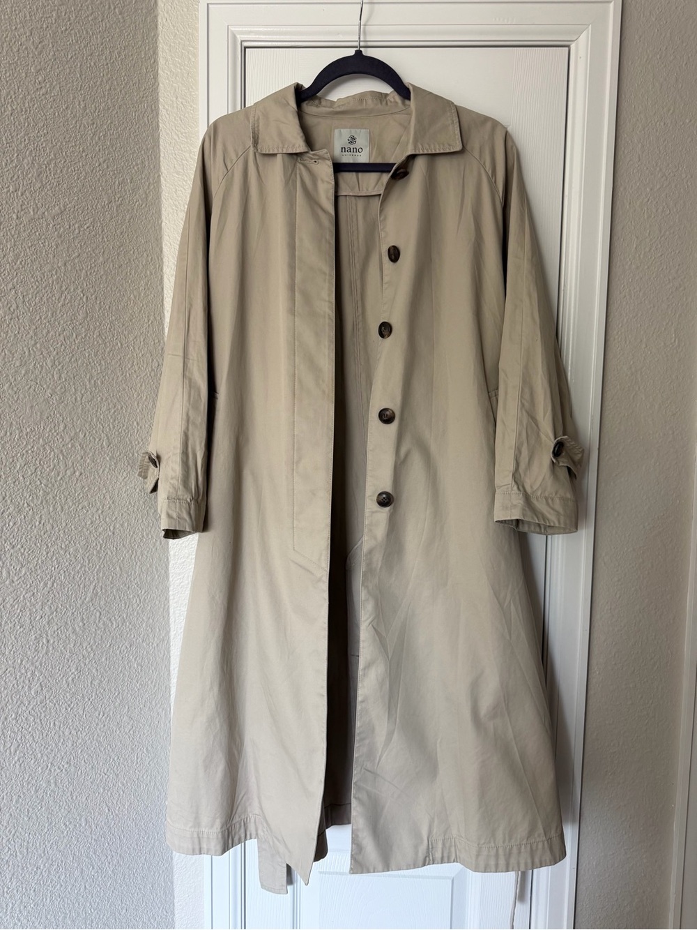 Nano Japanese Vintage Taupe Single-Breasted Trench Coat